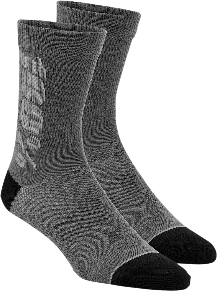 100% Rythym Socks - Charcoal/Gray - Small/Medium 24006-457-17 - Electrek Moto
