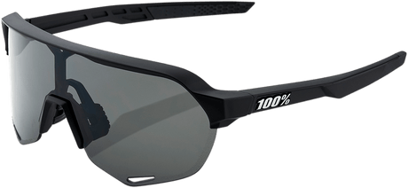 100% S2 Sunglasses - Black - Smoke 60006-00000 - Electrek Moto