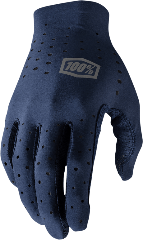 100% Sling MTB Gloves - Navy - Small 10019-00010 - Electrek Moto