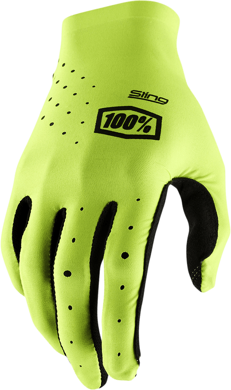 100% Sling MX Gloves - Fluorescent Yellow - Medium 10023-00006 - Electrek Moto