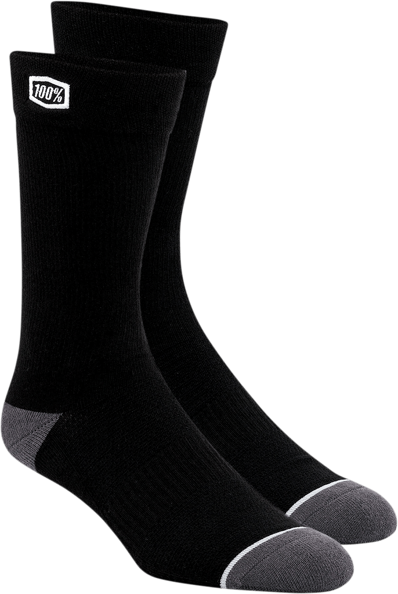 100% Solid Socks - Black - Small/Medium 20050-00000 - Electrek Moto