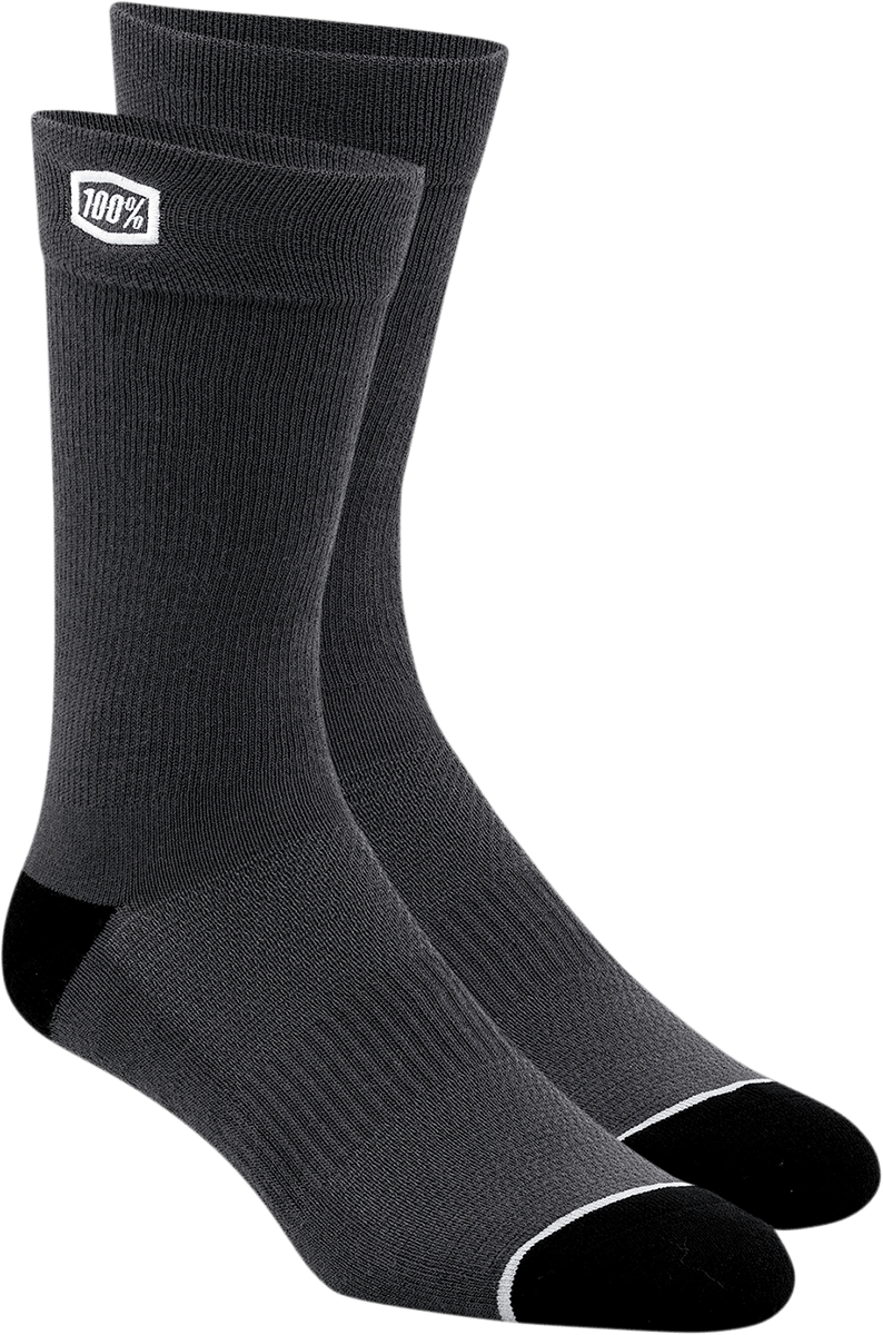 100% Solid Socks - Gray - Large/XL 20050-00003 - Electrek Moto