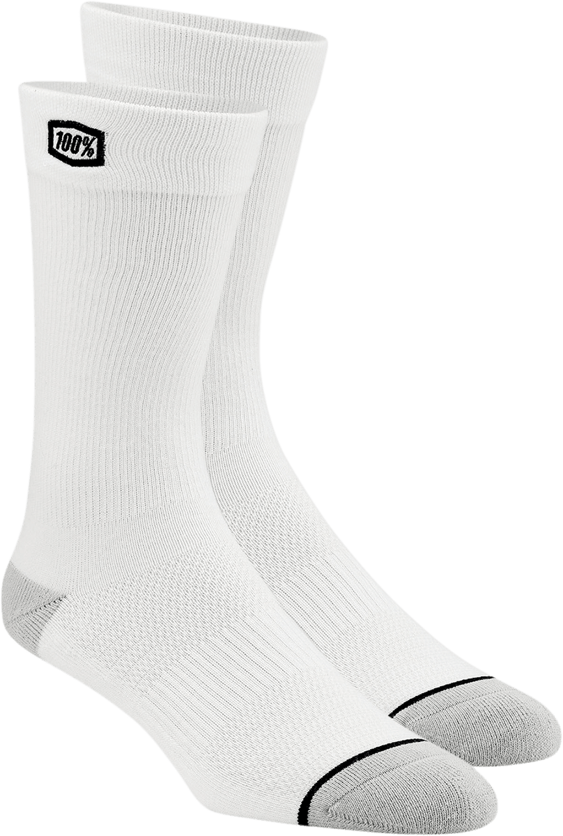 100% Solid Socks - White - Small/Medium 20050-00008 - Electrek Moto