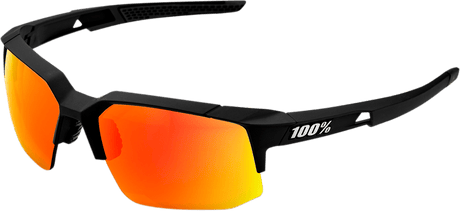 100% Speedcoupe Sunglasses - Black - Red Mirror 61031-100-43 - Electrek Moto