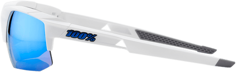 100% Speedcoupe Sunglasses - White - Blue Mirror 61031-000-75 - Electrek Moto