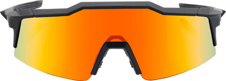 100% Speedcraft SL Sunglasses - Black - Red Mirror 60008-00005 - Electrek Moto
