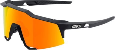 100% Speedcraft Sunglasses - Black - Red Mirror 60007-00008 - Electrek Moto