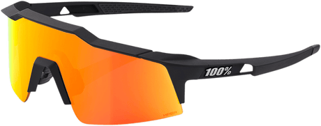 100% Speedcraft XS Sunglasses - Black - Red Mirror 60009-00008 - Electrek Moto