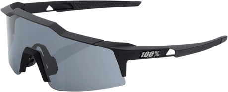 100% Speedcraft XS Sunglasses - Black - Smoke 60009-00000 - Electrek Moto