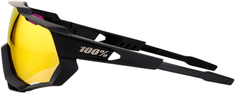 100% Speedtrap Sunglasses - Black - Red 60012-00004 - Electrek Moto