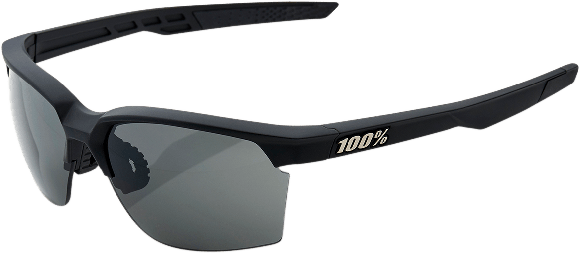 100% Sportcoupe Sunglasses - Black - Smoke 61020-100-57 - Electrek Moto