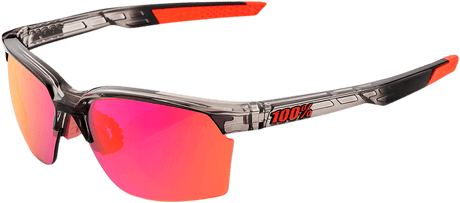 100% Sportcoupe Sunglasses - Smoke - Purple Mirror 61020-253-72 - Electrek Moto