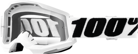 100% Strata 2 Goggles - Everest - Clear 50027-00009 - Electrek Moto