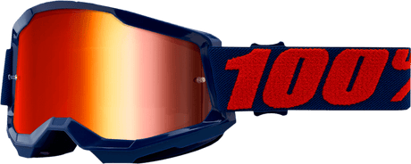 100% Strata 2 Goggles - Masego - Red Mirror 50028-00008 - Electrek Moto