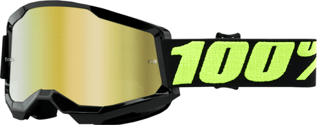100% Strata 2 Goggles - Upsol - Gold Mirror 50028-00012 - Electrek Moto