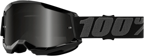 100% Strata 2 Sand Goggles - Black - Smoke 50030-00001 - Electrek Moto