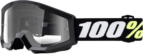 100% Strata Mini Goggles - Black - Clear Lens 50033-00001 - Electrek Moto