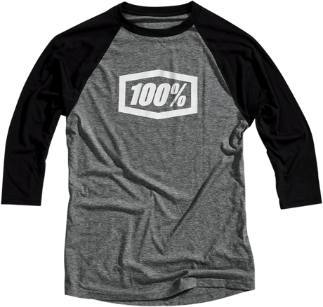 100% Tech Icon 3/4 Sleeve T-Shirt - Black - Medium 20012-00001 - Electrek Moto