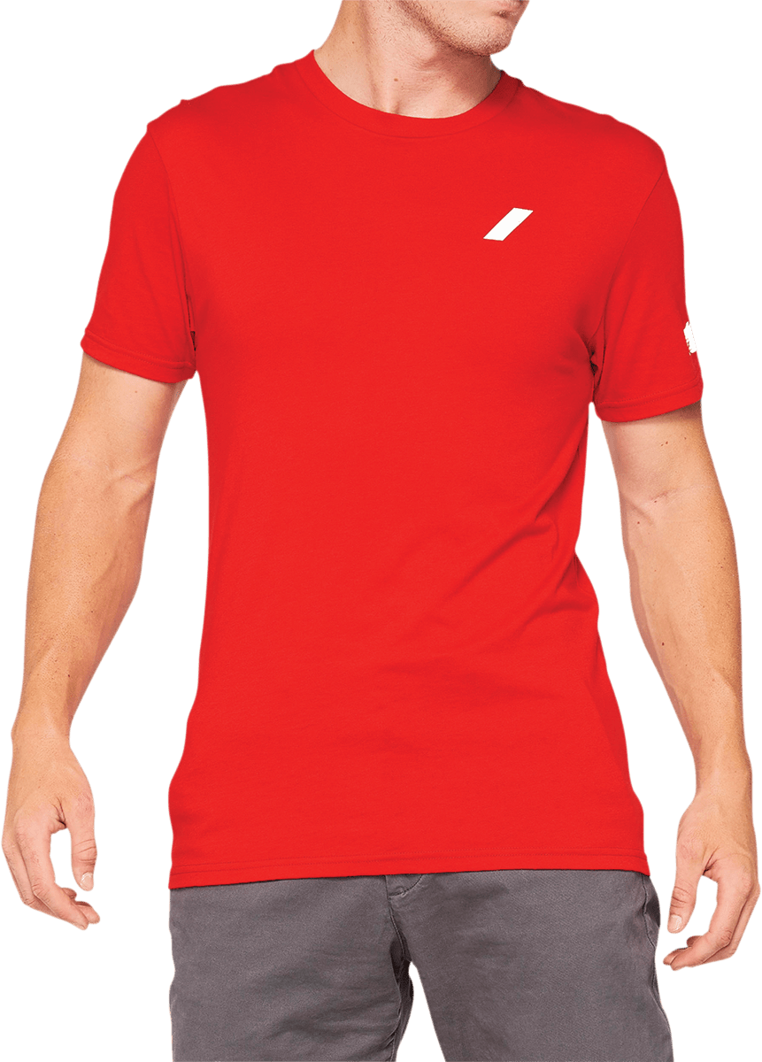 100% Tiller T-Shirt - Red - Small 32133-003-10 - Electrek Moto