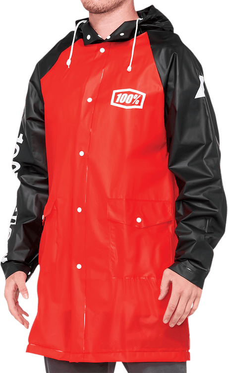 100% Torrent Raincoat - Red/Black - Large 20040-00007 - Electrek Moto