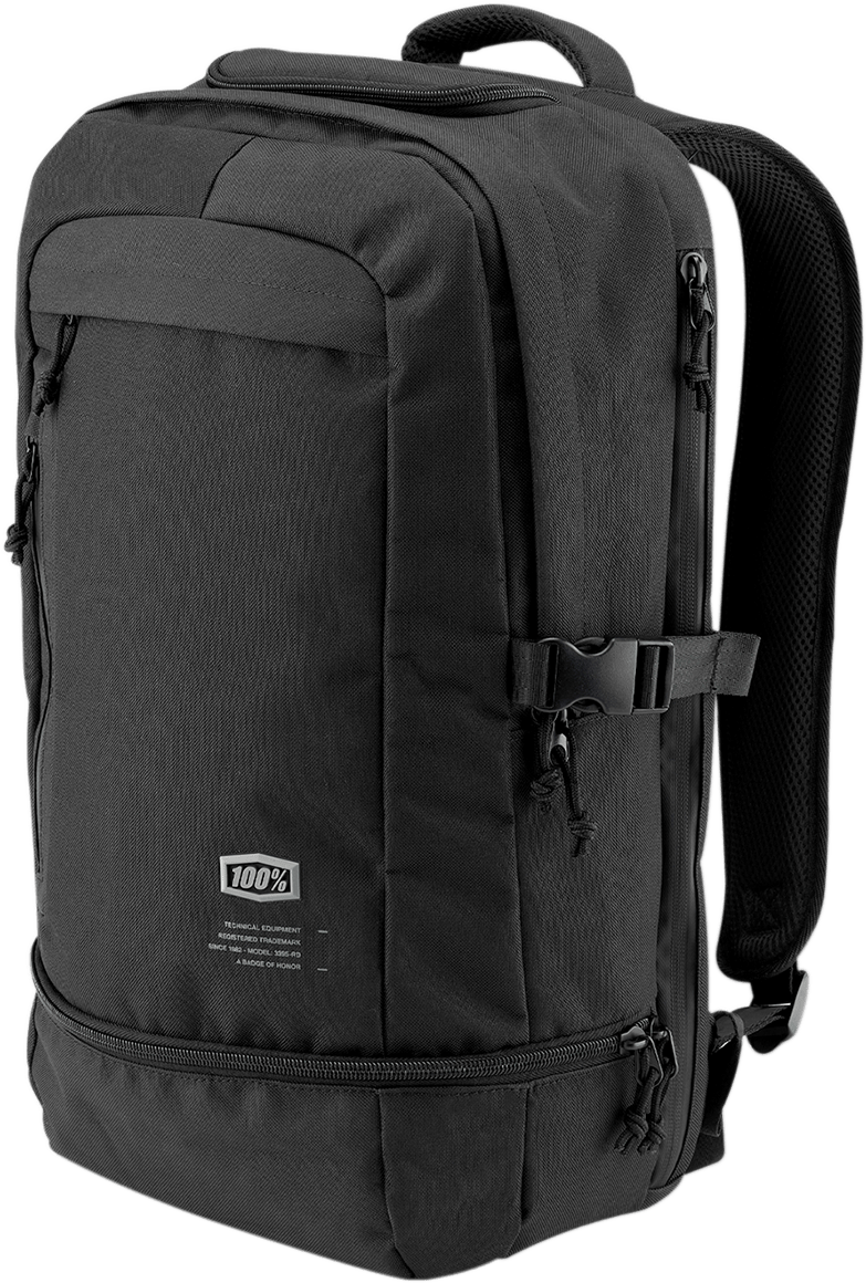 100% Transit Backpack - Black 01005-001-01 - Electrek Moto