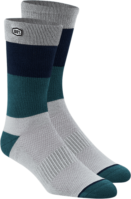 100% Trio Socks - Silver - Small/Medium 24022-008-17 - Electrek Moto