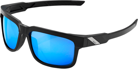 100% Type-S Sunglasses - Black - Blue Mirror 61032-019-75 - Electrek Moto