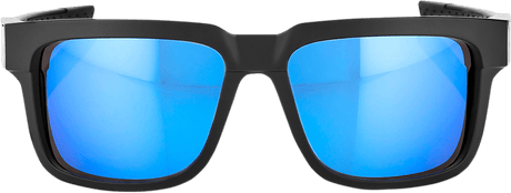 100% Type-S Sunglasses - Black - Blue Mirror 61032-019-75 - Electrek Moto