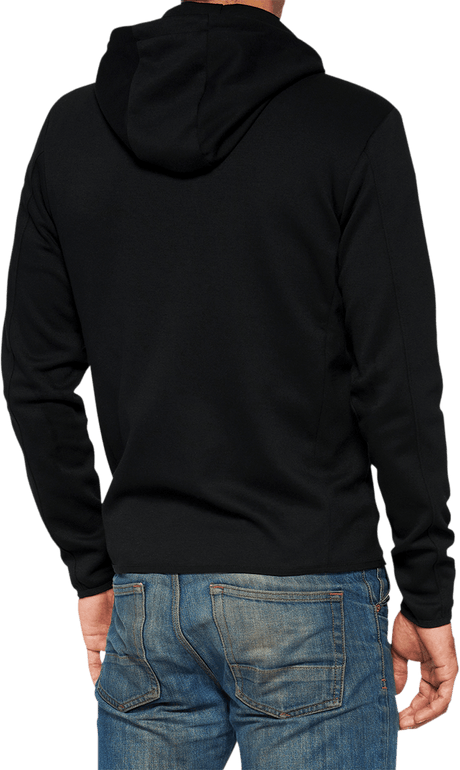 100% Viceroy Tech Zip Hoodie - Black - Large 20037-00002 - Electrek Moto