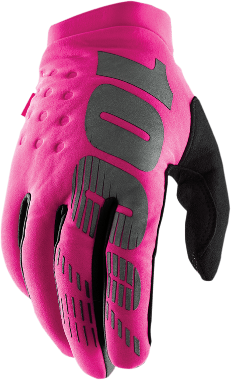 100% Women's Brisker Gloves - Black/Pink - Large 10005-00008 - Electrek Moto