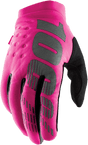 100% Women's Brisker Gloves - Black/Pink - Large 10005-00008 - Electrek Moto