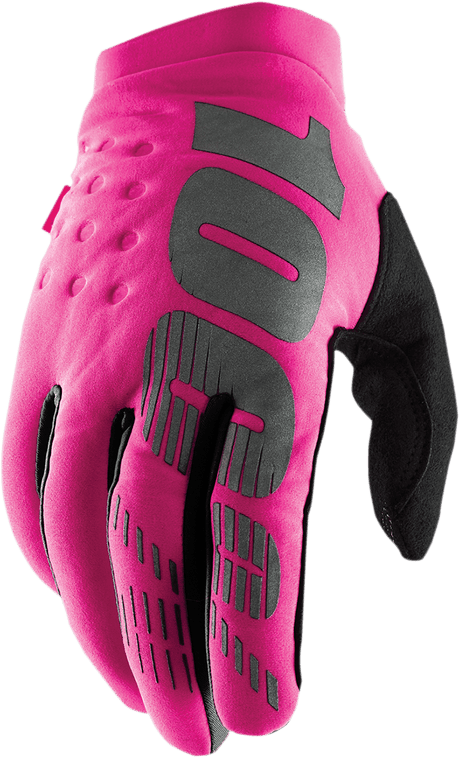 100% Women's Brisker Gloves - Black/Pink - Medium 10005-00007 - Electrek Moto