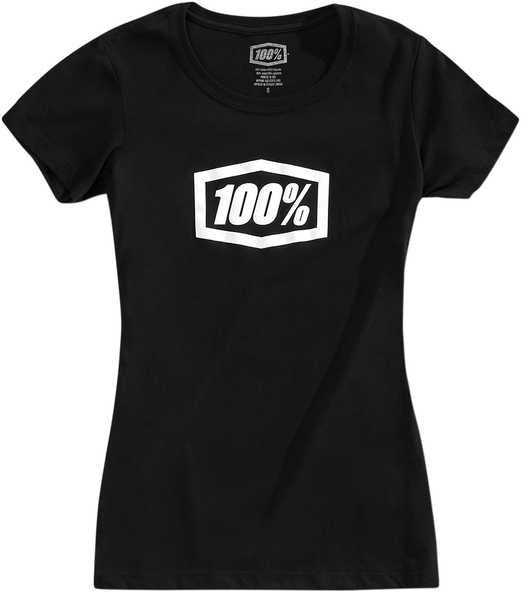 100% Women's Icon T-Shirt - Black - Large 20002-00002 - Electrek Moto