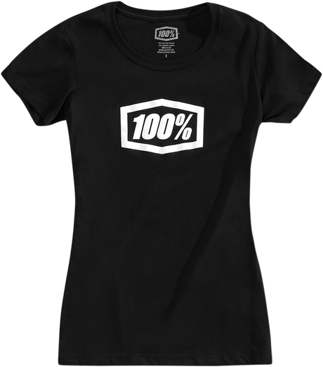 100% Women's Icon T-Shirt - Black - Small 20002-00000 - Electrek Moto