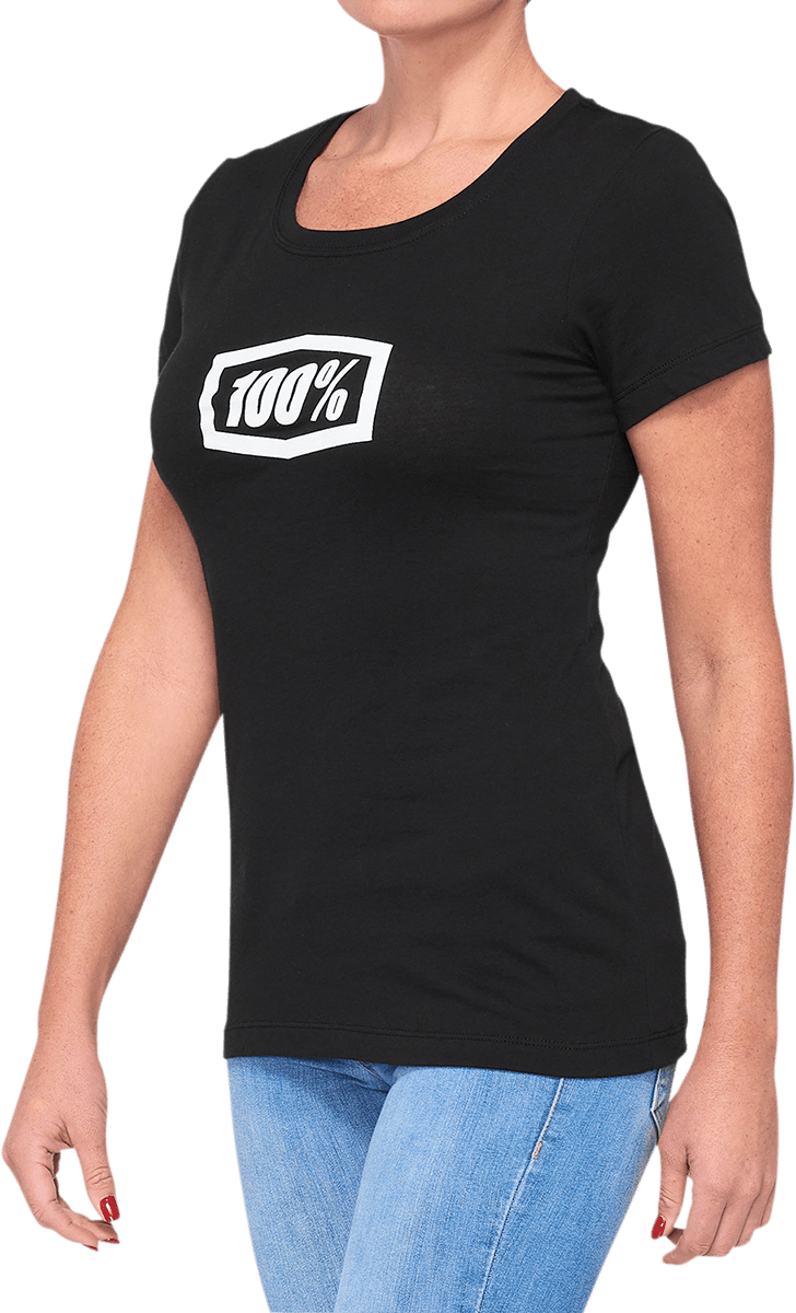 100% Women's Icon T-Shirt - Black - XL 20002-00003 - Electrek Moto
