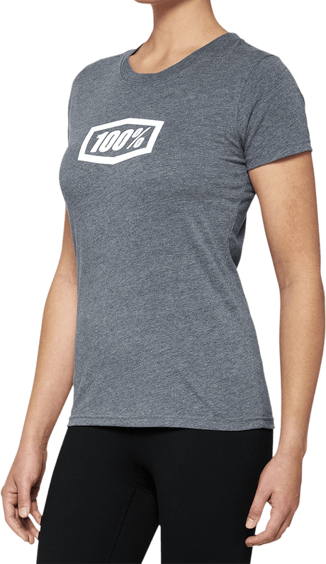 100% Women's Icon T-Shirt - Heather Gray - Medium 20002-00005 - Electrek Moto