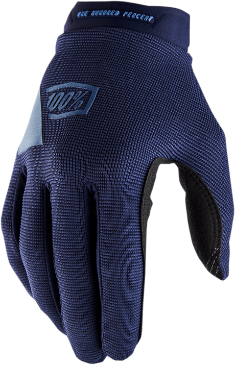 100% Women's Ridecamp Gloves - Navy/Slate Blue - Large 10013-00018 - Electrek Moto