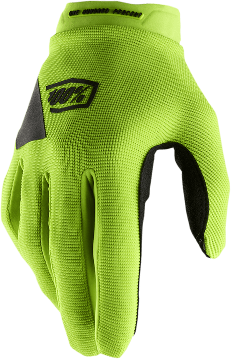 100% Women's Ridecamp Gloves - Yellow/Black - Large 10013-00008 - Electrek Moto