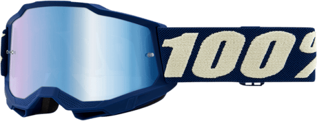 100% Youth Accuri 2 Goggles - Deep Marine - Blue Mirror 50321-250-11 - Electrek Moto