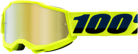 100% Youth Accuri 2 Goggles - Fluo Yellow - Gold Mirror 50025-00001 - Electrek Moto