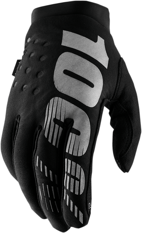 100% Youth Brisker Gloves - Black/Gray - Large 10004-00002 - Electrek Moto