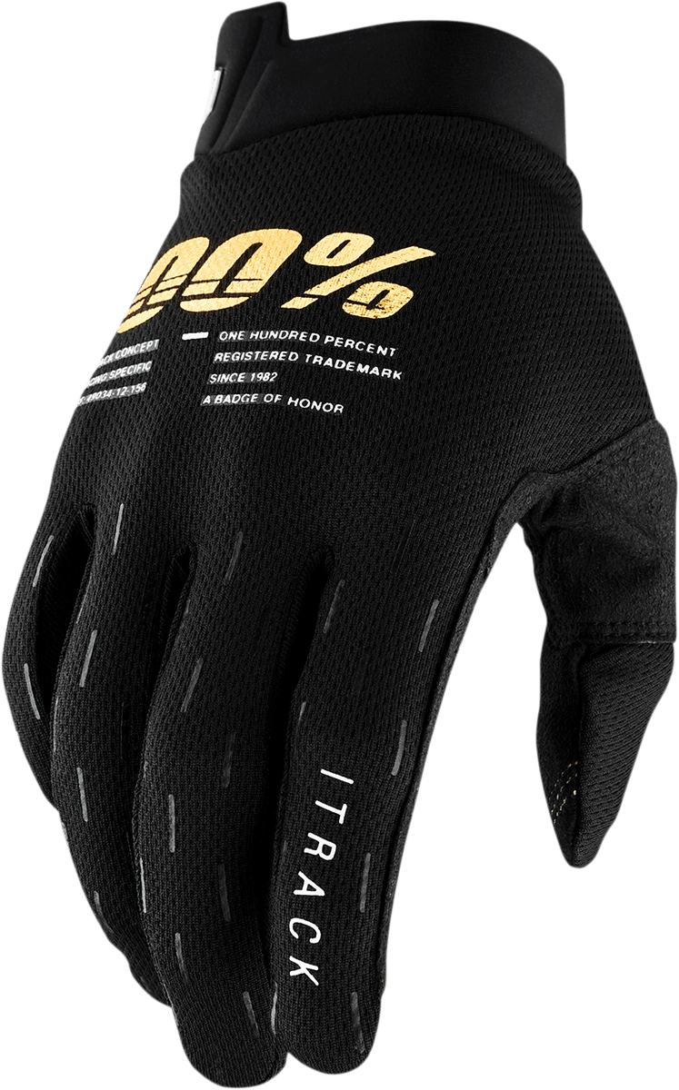 100% Youth I-Track Gloves - Black - Medium 10009-00001 - Electrek Moto