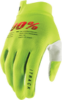 100% Youth I-Track Gloves - Fluo Yellow - Medium 10009-00005 - Electrek Moto