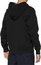 100% Youth Icon Hoodie - Black - Large 20030-00002 - Electrek Moto