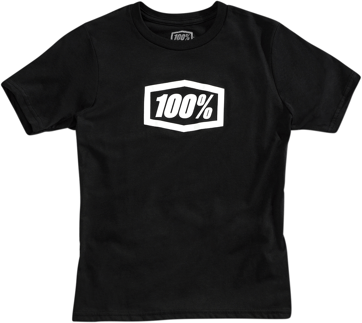 100% Youth Icon T-Shirt - Black - Small 20001-00004 - Electrek Moto