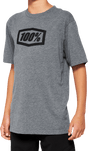 100% Youth Icon T-Shirt - Gray - Large 20001-00010 - Electrek Moto