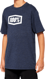 100% Youth Icon T-Shirt - Navy - Medium 20001-00013 - Electrek Moto