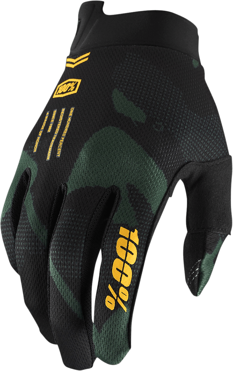 100% Youth iTrack Gloves - Black - Large 10009-00010 - Electrek Moto