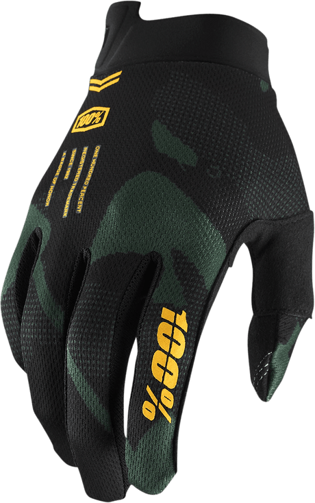 100% Youth iTrack Gloves - Black - Large 10009-00010 - Electrek Moto