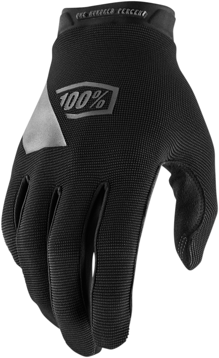 100% Youth Ridecamp Gloves - Black - Large 10012-00002 - Electrek Moto